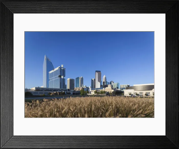 Framed Print : USA, North Carolina, Charlotte, city skyline from the west Framed Print : USA, North Carolina, Charlotte, city skyline from the west