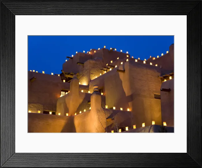 Framed Print : Lanterns lighting adobe building, Santa Fe, New Mexico, USA Framed Print : Lanterns lighting adobe building, Santa Fe, New Mexico, USA