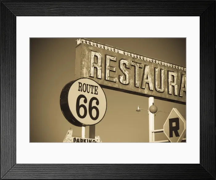 Framed Print : USA, New Mexico, Route 66, Santa Rosa, The Route 66 Restaurant Framed Print : USA, New Mexico, Route 66, Santa Rosa, The Route 66 Restaurant