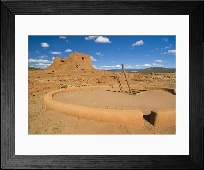 Framed Print : USA, New Mexico, Pecos National Historic Park, abandoned pueblo & Spanish Mission Nuestra Senora de los Angeles de Porciuncula de los Pecos Framed Print : USA, New Mexico, Pecos National Historic Park, abandoned pueblo & Spanish Mission Nuestra Senora de los Angeles de Porciuncula de los Pecos