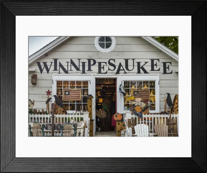 Framed Print : USA, New Hampshire, Lake Winnipesaukee Region, Moultonborough, antique shop Framed Print : USA, New Hampshire, Lake Winnipesaukee Region, Moultonborough, antique shop