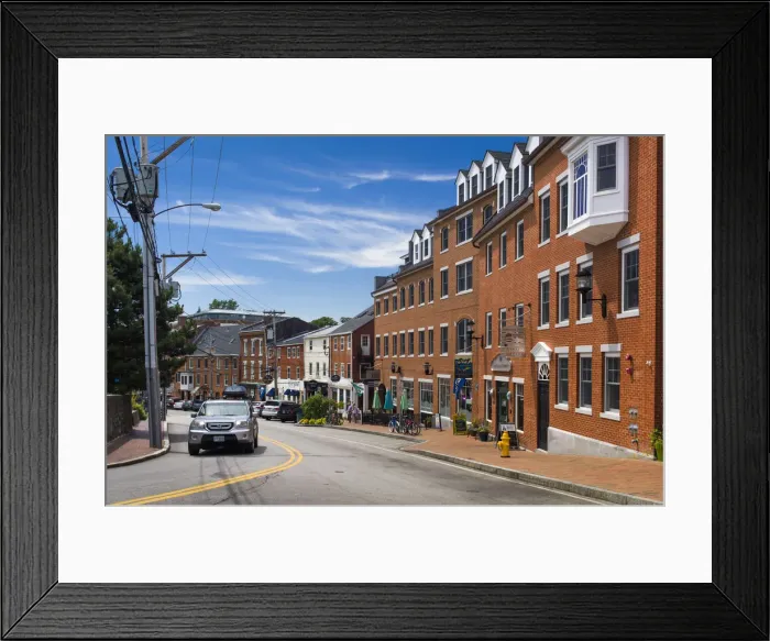 Framed Print : USA, New Hampshire, Portsmouth, Bow Street Framed Print : USA, New Hampshire, Portsmouth, Bow Street