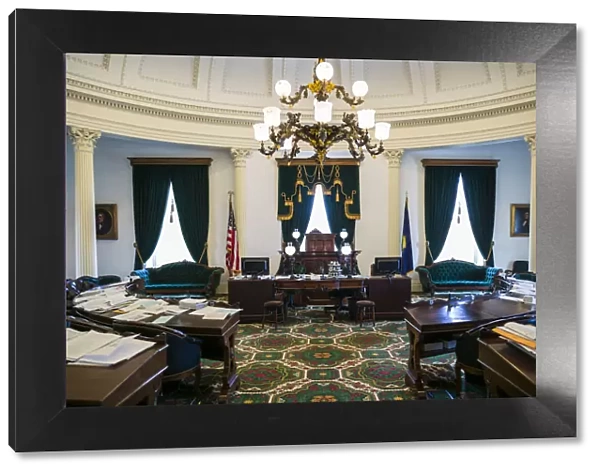 USA, Vermont, Montpelier, Vermont State House, Vermont State Senate chamber