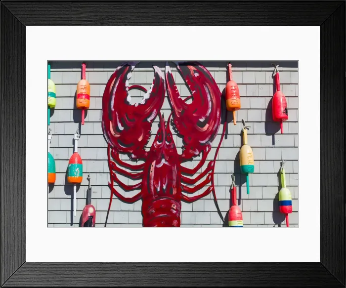Framed Print : USA, New Hampshire, Rye, seafood shack, Lobster art Framed Print : USA, New Hampshire, Rye, seafood shack, Lobster art