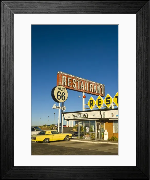 Framed Print : USA, New Mexico, Route 66, Santa Rosa, The Route 66 Restaurant