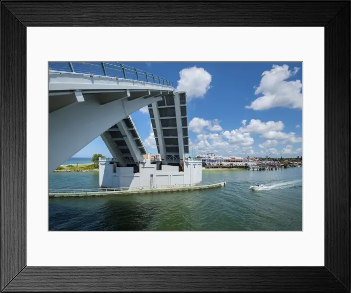 Framed Print : United States, Florida, Madeira Beach, Johns Pass Bascule Bridge Opens, John s Framed Print : United States, Florida, Madeira Beach, Johns Pass Bascule Bridge Opens, John s