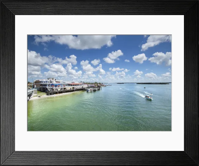 Framed Print : United States, Florida, Madeira Beach, Johns Pass Village & Boardwalk Framed Print : United States, Florida, Madeira Beach, Johns Pass Village & Boardwalk