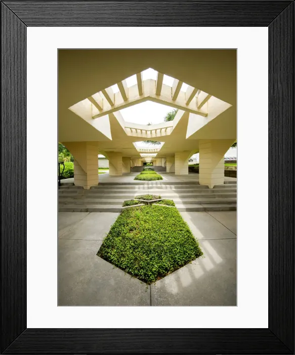 Framed Print : Florida, Lakeland, Esplanandes, Walkways, Designed By Architect Frank Lloyd Wright Framed Print : Florida, Lakeland, Esplanandes, Walkways, Designed By Architect Frank Lloyd Wright