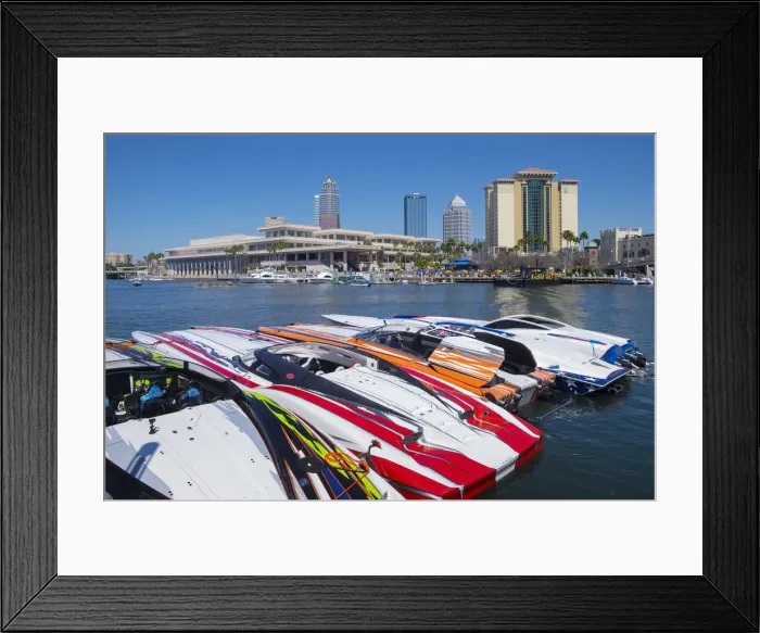 Framed Print : Florida, Saint Petersburg, Tampa, Downtown, Hillsborough River, Tampa Bay, Race Boats Framed Print : Florida, Saint Petersburg, Tampa, Downtown, Hillsborough River, Tampa Bay, Race Boats