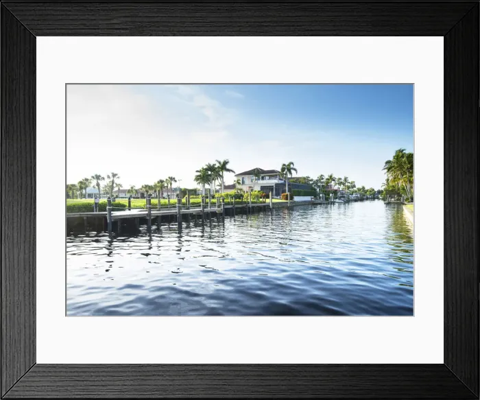 Framed Print : United States, Florida, Fort Myers-Cape Coral Area, Caloosahatchee River, Iona Framed Print : United States, Florida, Fort Myers-Cape Coral Area, Caloosahatchee River, Iona