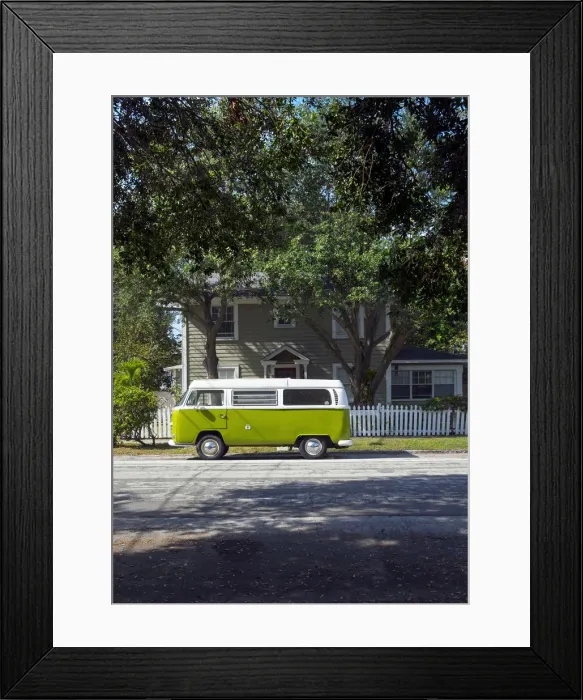 Framed Print : Florida, Saint Petersburg, Old Southeast Neighborhood, Pinellas County, Classic Volkswagen
