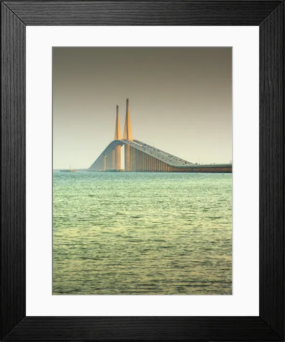 Framed Print : Sunshine Skyway Bridge, Tampa Bay, Saint Petersburg, Florida Framed Print : Sunshine Skyway Bridge, Tampa Bay, Saint Petersburg, Florida