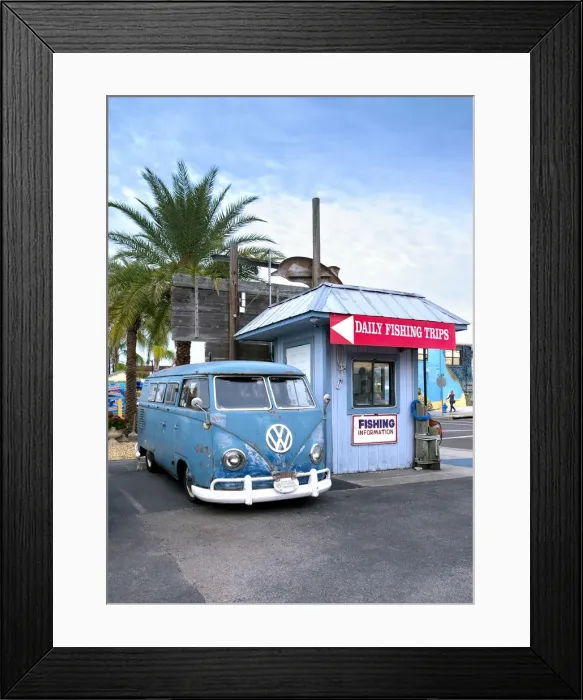 Framed Print : Florida, Tarpon Springs, Pinellas County, Greek Community, Classic Split Window Volkswagen Framed Print : Florida, Tarpon Springs, Pinellas County, Greek Community, Classic Split Window Volkswagen