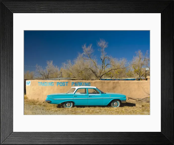 Framed Print : USA, New Mexico, Turquoise Trail, Trading Post and 1961 Chevrolet Bel Air 4-door sedan Framed Print : USA, New Mexico, Turquoise Trail, Trading Post and 1961 Chevrolet Bel Air 4-door sedan