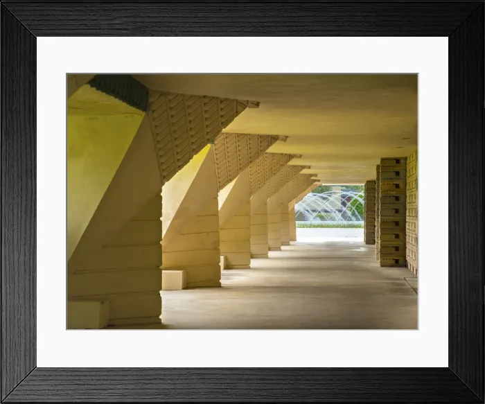 Framed Print : Florida, Lakeland, Esplanandes, Walkways, Designed By Architect Frank Lloyd Wright Framed Print : Florida, Lakeland, Esplanandes, Walkways, Designed By Architect Frank Lloyd Wright