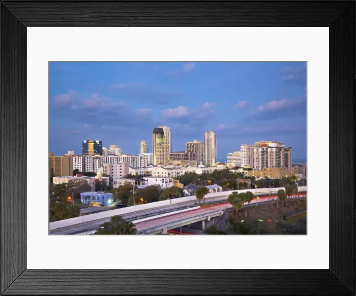 Framed Print : Florida, Saint Petersburg, Skyline, Tampa Bay, Pinellas County Framed Print : Florida, Saint Petersburg, Skyline, Tampa Bay, Pinellas County