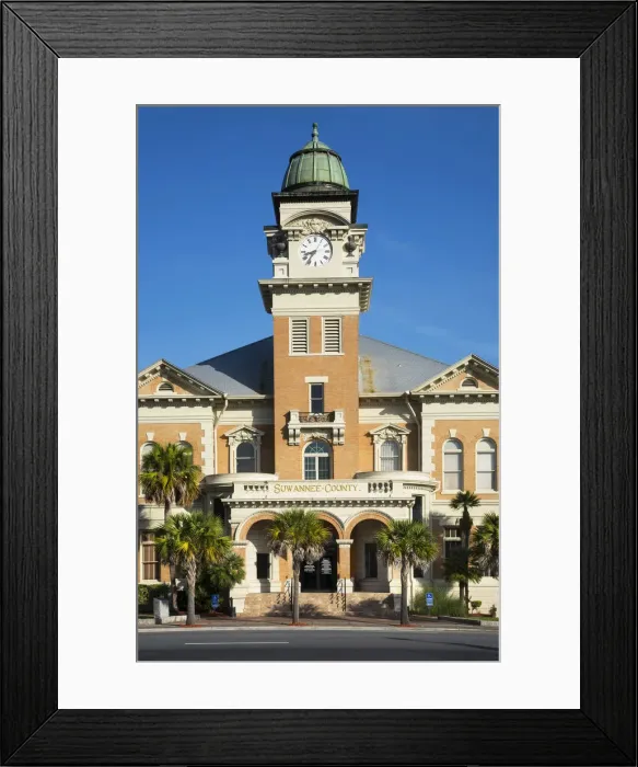 Framed Print : USA, Florida, Live Oak, Suwannee County Courthouse, Renaissance Revival Architectural Style Framed Print : USA, Florida, Live Oak, Suwannee County Courthouse, Renaissance Revival Architectural Style