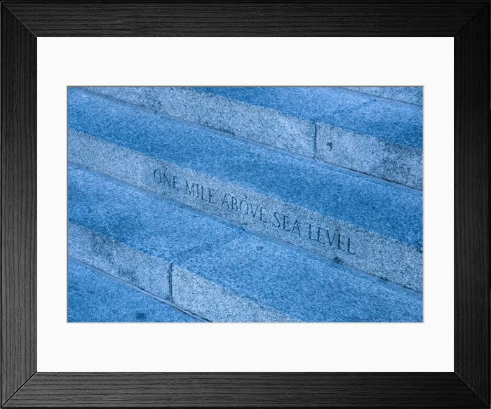 Framed Print : USA, Colorado, Denver, Mile above sea level marker Framed Print : USA, Colorado, Denver, Mile above sea level marker