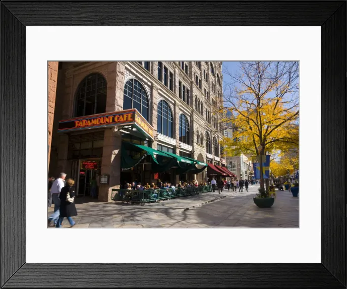 Framed Print : USA, Colorado, Denver, Cafe Framed Print : USA, Colorado, Denver, Cafe