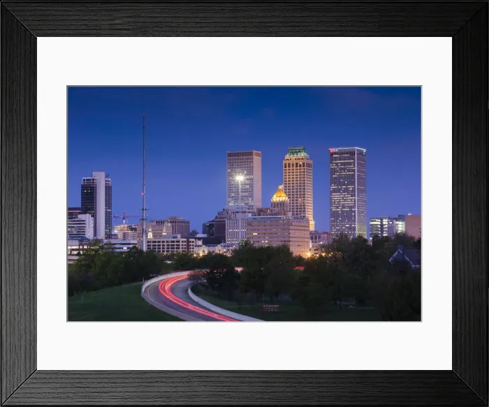Framed Print : USA, Oklahoma, Tulsa, skyline from Route 75 Framed Print : USA, Oklahoma, Tulsa, skyline from Route 75