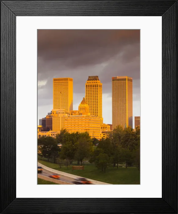 Framed Print : USA, Oklahoma, Tulsa, skyline from Route 75 Framed Print : USA, Oklahoma, Tulsa, skyline from Route 75