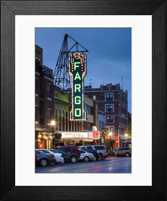 Framed Print : USA, North Dakota, Fargo, Fargo Theater, marquee Framed Print : USA, North Dakota, Fargo, Fargo Theater, marquee