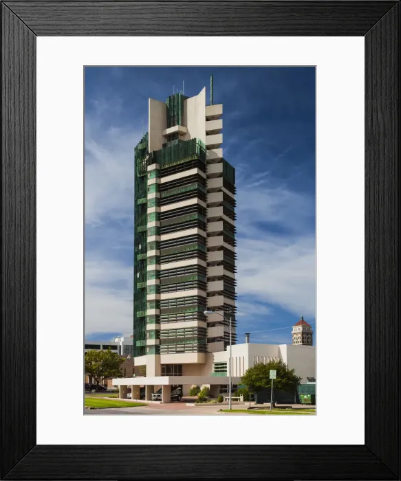 Framed Print : USA, Oklahoma, Bartlesville, Price Tower, only skyscraper designed by Frank Lloyd Wright Framed Print : USA, Oklahoma, Bartlesville, Price Tower, only skyscraper designed by Frank Lloyd Wright