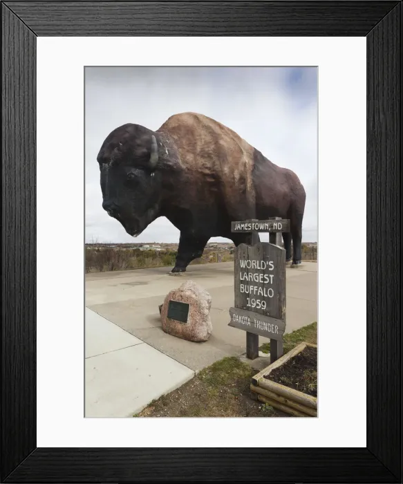 Framed Print : USA, North Dakota, Jamestown, Worlds Largest Buffalo