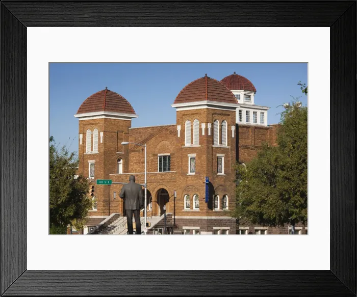 Framed Print : USA, Alabama, Birmingham, 16th Street Baptist Church and Rev. Martin Luther King Statue Framed Print : USA, Alabama, Birmingham, 16th Street Baptist Church and Rev. Martin Luther King Statue