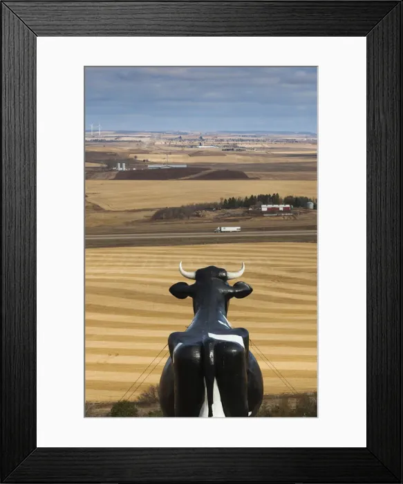 Framed Print : USA, North Dakota, New Salem, Salem Sue, Worlds Largest Holstein Cow