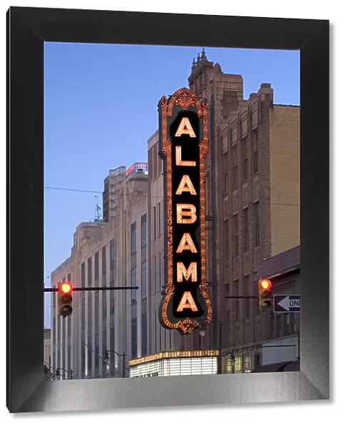 USA, Alabama, Birmingham, Dusk, USA, Alabama Theatre, Show Place Of The South