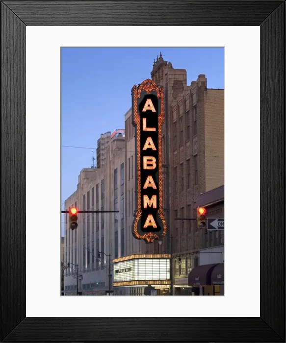 Framed Print : USA, Alabama, Birmingham, Dusk, USA, Alabama Theatre, Show Place Of The South Framed Print : USA, Alabama, Birmingham, Dusk, USA, Alabama Theatre, Show Place Of The South