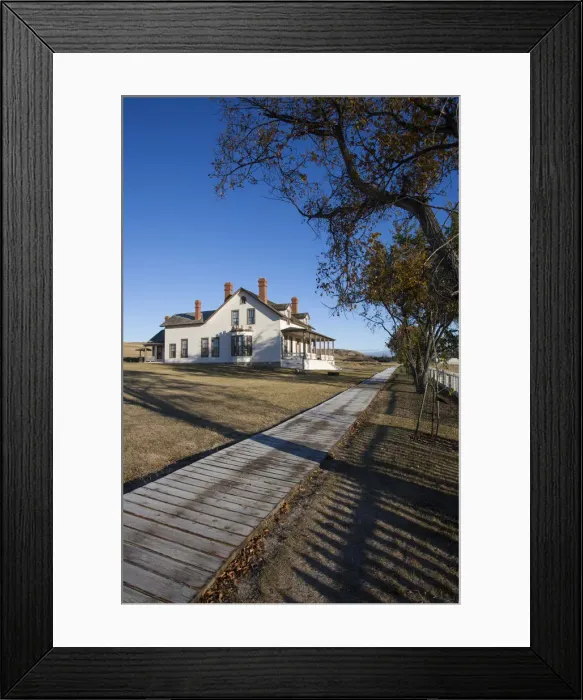 Framed Print : USA, North Dakota, Mandan, Fort Abraham Lincoln State Park, Custer House, residence of Lt Framed Print : USA, North Dakota, Mandan, Fort Abraham Lincoln State Park, Custer House, residence of Lt