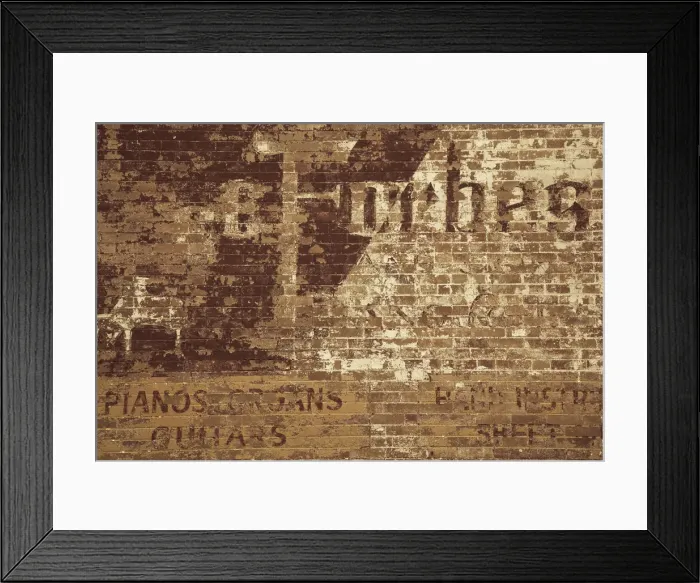 Framed Print : USA, Alabama, Decatur, faded wall advertsing sign Framed Print : USA, Alabama, Decatur, faded wall advertsing sign