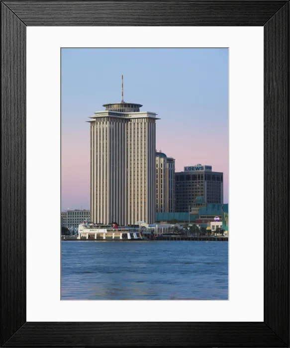 Framed Print : USA, Louisiana, New Orleans, World Trade Center and the Mississippi River Framed Print : USA, Louisiana, New Orleans, World Trade Center and the Mississippi River