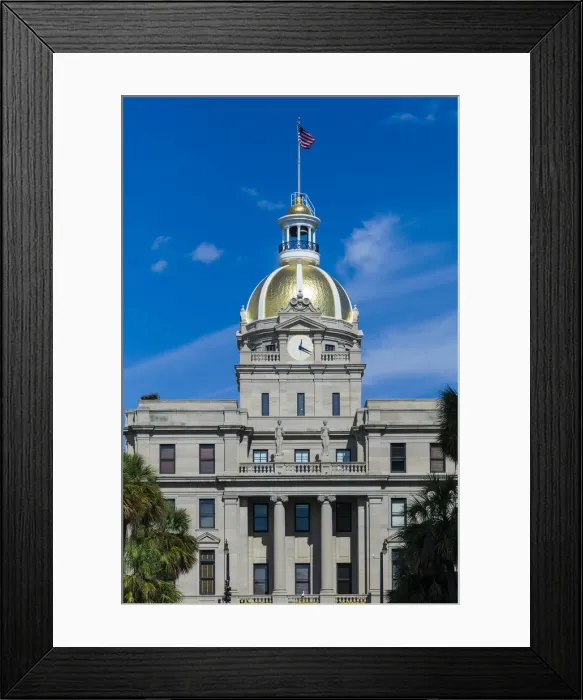 Framed Print : USA, Georgia, Savannah, city hall Framed Print : USA, Georgia, Savannah, city hall