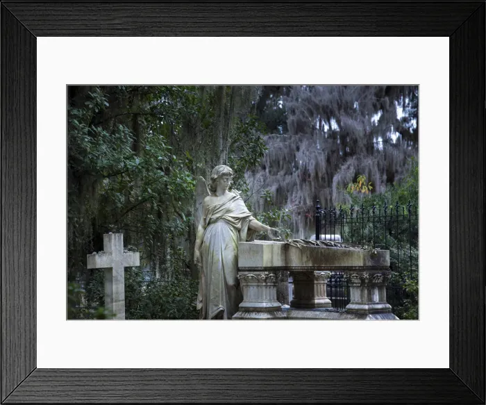 Framed Print : Georgia, Savannah, Bonaventure Cemetery, Famous For Its Beautifully Appointed Tombs Framed Print : Georgia, Savannah, Bonaventure Cemetery, Famous For Its Beautifully Appointed Tombs