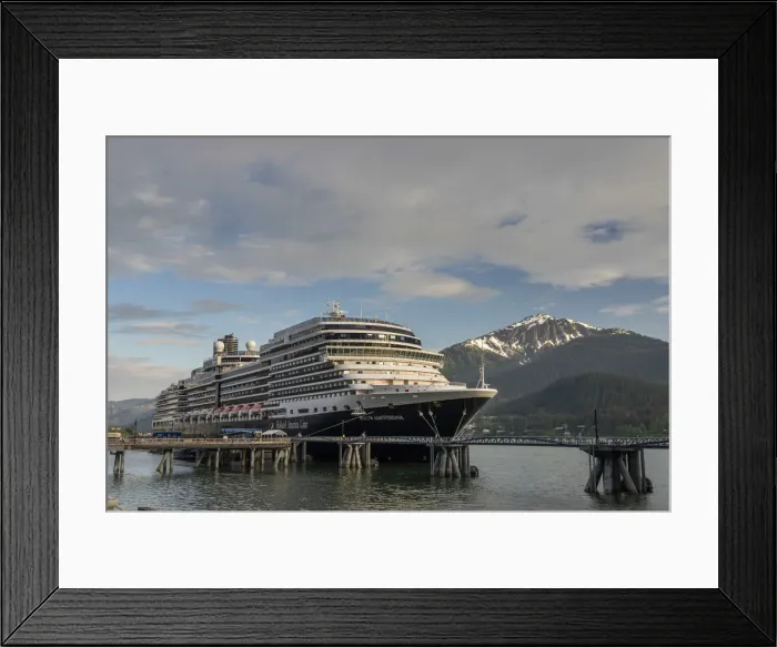 Framed Print : USA, Alaska, Juneau, Cruise Ship Harbour Framed Print : USA, Alaska, Juneau, Cruise Ship Harbour