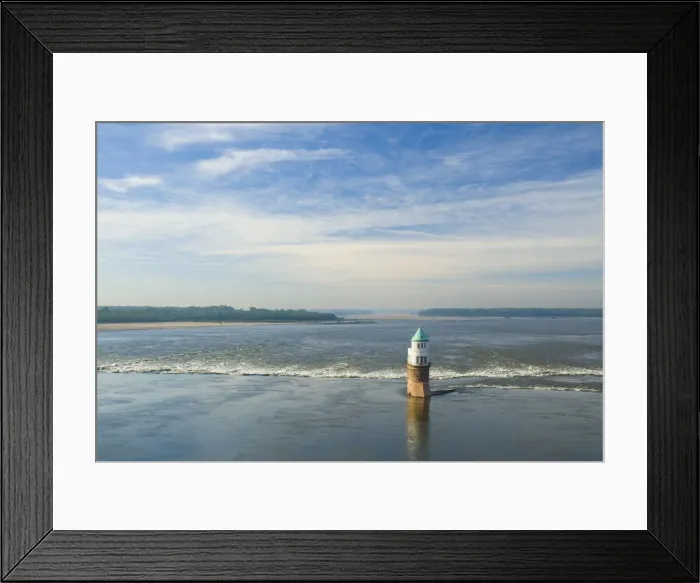 Framed Print : USA, Illinois-Missouri St. Louis Mississippi River, Old Water Intake beside Chain