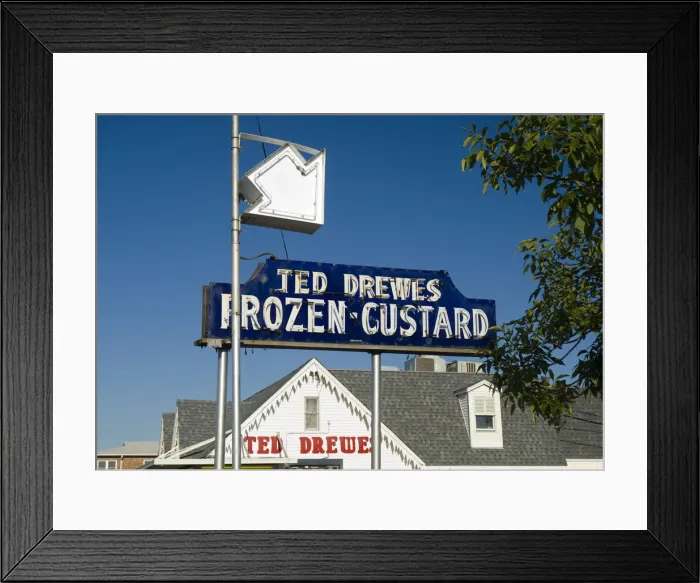 Framed Print : USA, Missouri St. Louis Route 66, Ted Drewes Frozen Custard Framed Print : USA, Missouri St. Louis Route 66, Ted Drewes Frozen Custard