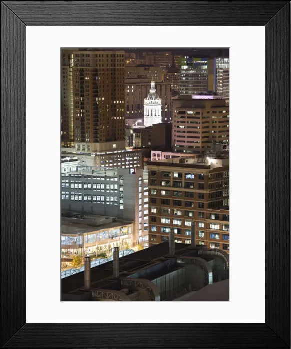 Framed Print : USA, Maryland, Baltimore, view toward Baltimore City Hall Framed Print : USA, Maryland, Baltimore, view toward Baltimore City Hall