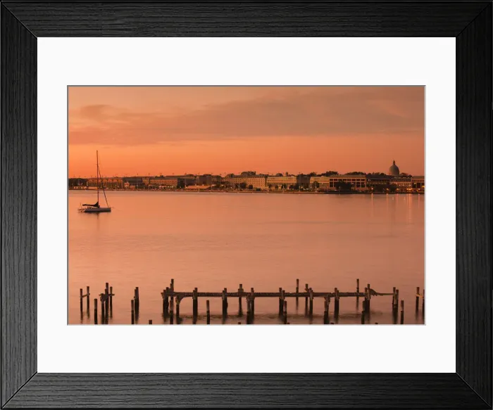 Framed Print : USA, Maryland, Annapolis, US Naval Academy from the Severn River