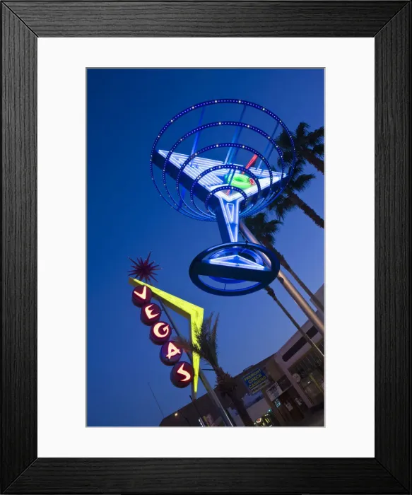 Framed Print : USA, Nevada, Las Vegas, Downtown, Freemont East Area, Neon casino signs, dusk Framed Print : USA, Nevada, Las Vegas, Downtown, Freemont East Area, Neon casino signs, dusk