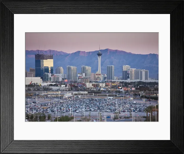 Framed Print : USA, Nevada, Las Vegas, The Strip, view of The Strip from McCarran International Airport Framed Print : USA, Nevada, Las Vegas, The Strip, view of The Strip from McCarran International Airport