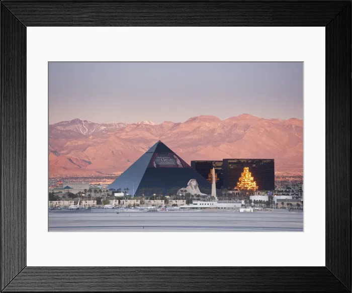 Framed Print : USA, Nevada, Las Vegas, The Strip, view of Luxor Hotel and Casino from McCarran Framed Print : USA, Nevada, Las Vegas, The Strip, view of Luxor Hotel and Casino from McCarran