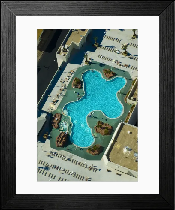 Framed Print : USA, Nevada, Las Vegas, Stratosphere pool Framed Print : USA, Nevada, Las Vegas, Stratosphere pool