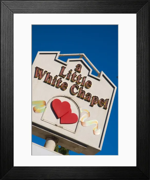 Framed Print : USA, Nevada, Las Vegas, A Little White Chapel Wedding Chapel Framed Print : USA, Nevada, Las Vegas, A Little White Chapel Wedding Chapel