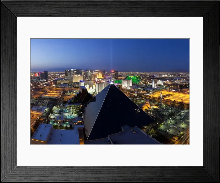 Framed Print : Elevated view of casinos on The Strip, Las Vegas, Nevada, USA Framed Print : Elevated view of casinos on The Strip, Las Vegas, Nevada, USA