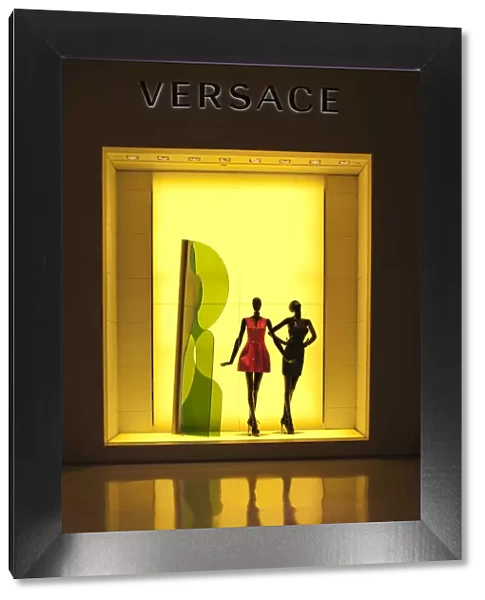 USA, Nevada, Las Vegas, CityCenter, Crystals Luxury Mall, Versace shop, store window