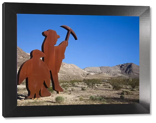 USA, Nevada, Great Basin, Beatty, Rhyolite Ghost Town, Goldwell Open Air Museum, Tribute